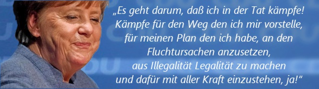 Merkel: Aus Illegalität Legalität machen