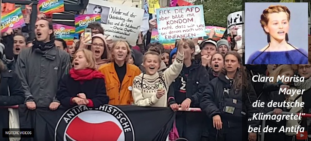 Clara Marisa Mayer bei der Antifa