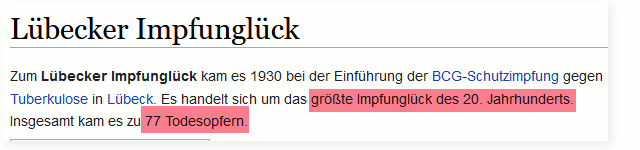 Impfunglück