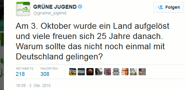 Twitter: Grüne Jugend Screenshot