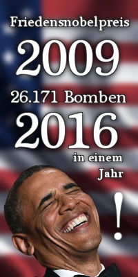 Barack Obama 26171 Bomben in einem Jahr